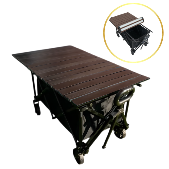 Стільниця для кемпінгового візка 78×45 см, складна, для відпочинку на природі, пікніка, риболовлі, залізна, під обідню зону, Кам'янець-Подільський