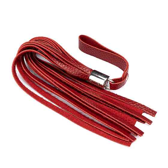 Флоггер из натуральной кожи Flirty Soft Leather - Red, BM-00025 Sex Aura Киев