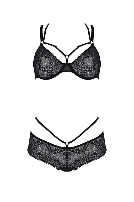 Комплект Passion DROSERA BIKINI black, S/M, бюстгальтер и трусики-кюлоты Sex Aura Киев - изображение 3