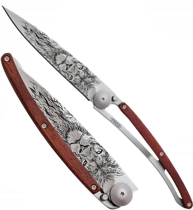 Универсальный Складной Нож с лазерной гравировкой Льва Deejo 