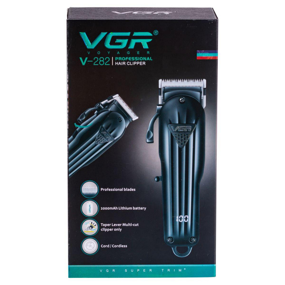Машинка для стрижки акумуляторна бездротова Чорна VGR V-282 Київ - фото 9
