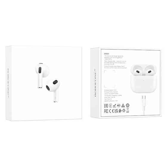 Беспроводные наушники TWS BOROFONE BW91 White Одесса