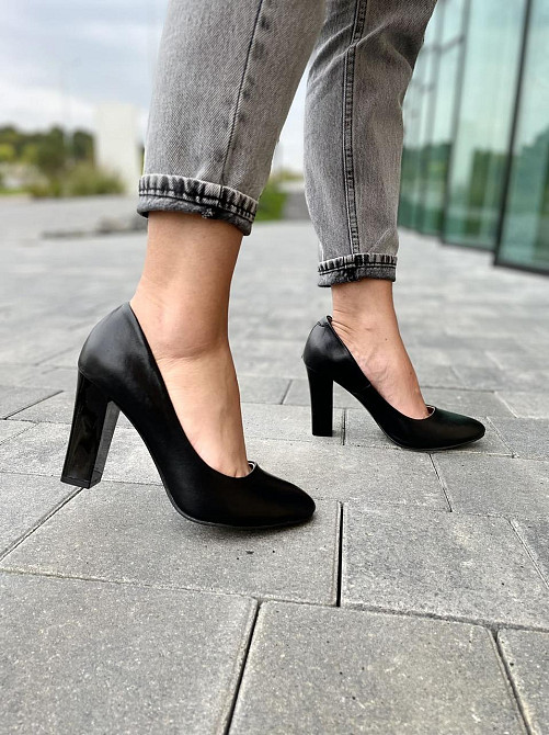 Туфлі жіночі D and V чорні натуральна шкіра каблук 9 см 36 р. (2246) Коломыя - изображение 10