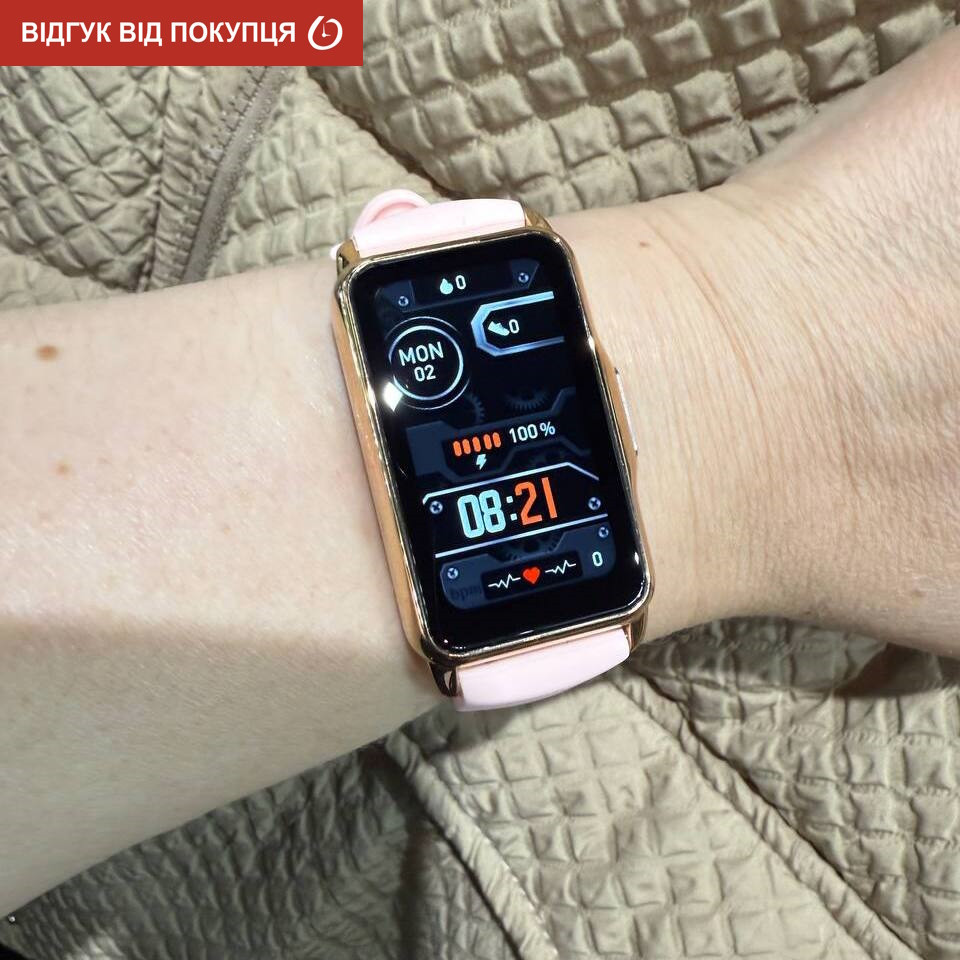 Розумний смарт-годинник Smart Mioband Nano+ Pink (2 ремінці) Київ - фото 9