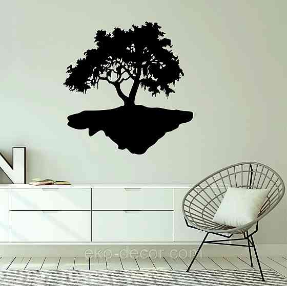 Декоративное настенное Панно «Дерево», Декор на стену 90*87 см, Черный Киев