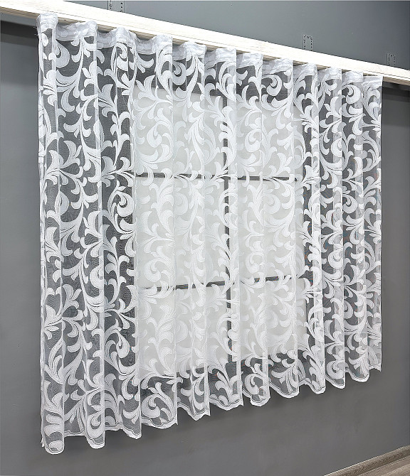 Тюль жакард VR-Textil № 1597т Арка на кухню колір білий 200х150 см (53-0277) Київ - фото 1