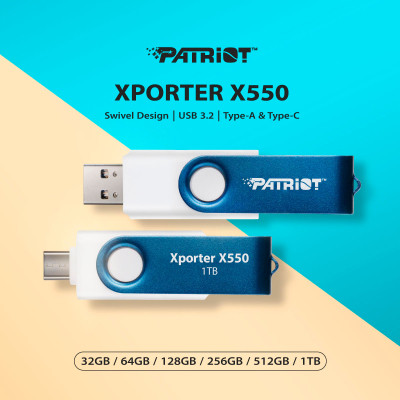 USB флеш накопичувач Patriot 64GB Xporter X550 USB 3.2/Type-C (PS64GX550AAD) Вінниця - фото 5