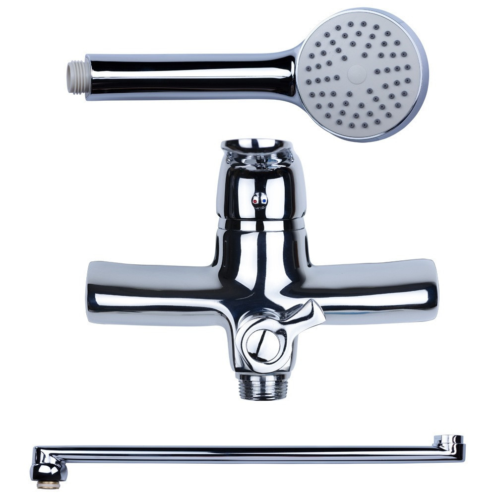 Смеситель NM Ø40 для ванны гусак прямой 350мм дивертор встроенный картриджный AQUATICA NM-2C234C (9751220) Киев - изображение 3