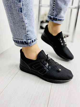 No brend Кросівки жіночі L-132 чорні (весна-літо, сітка) (1500) Коломыя