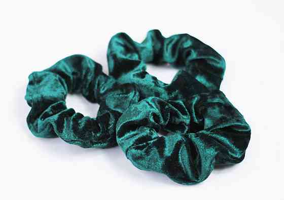 Гумка для волосся велюрова Зелений Харків