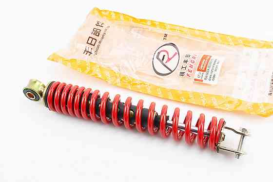 Амортизатор задній GY6/Honda - 290мм*d43мм (втулка 10мм / вилка 8мм), червоний, від 3шт -8% Киев