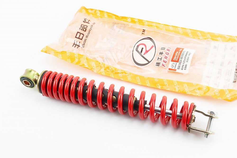 Амортизатор задній GY6/Honda - 290мм*d43мм (втулка 10мм / вилка 8мм), червоний, від 3шт -8% Киев - изображение 1