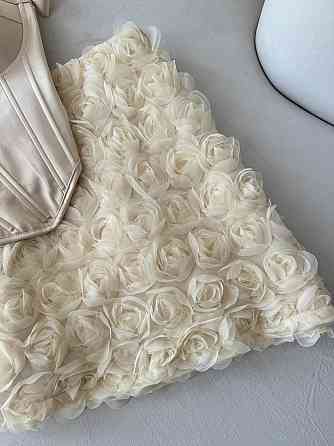 Женский романтичный корсетный комплект с 3D-цветами Бежевый, M Одесса