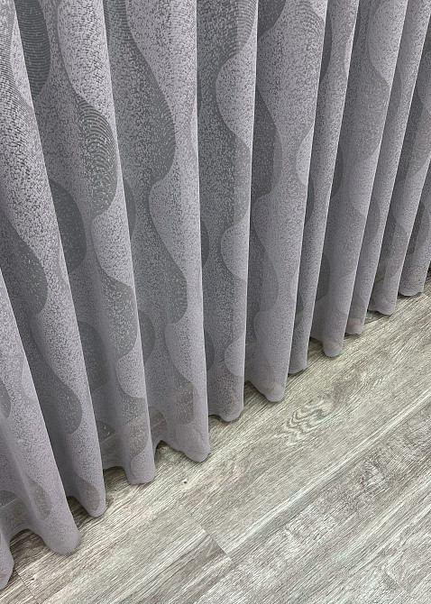 Тюль VR-Textil 1984т Жакард Сірий 400х270 см (42-1014) Київ - фото 8