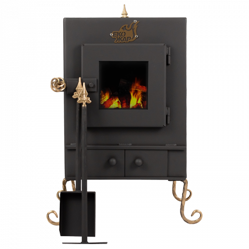 Піч буржуйка камін Экожар Комфорт Плюс (сталь 4 мм) з камерою допалювання вторинних газів Київ - фото 1