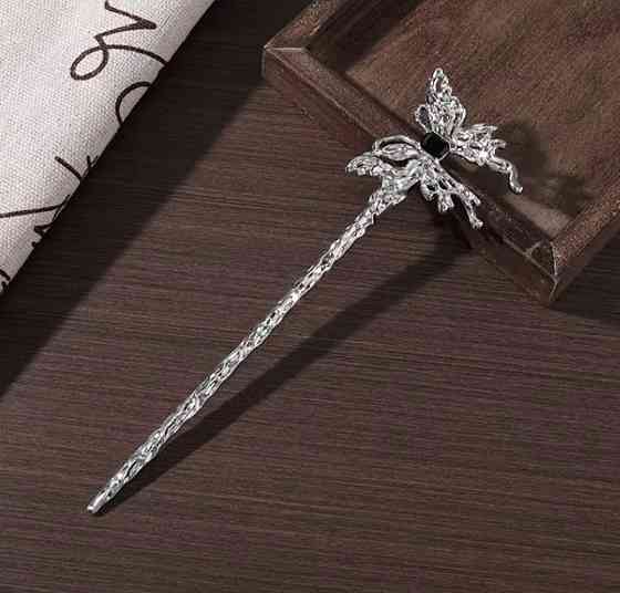 Шпилька-паличка для волосся "Метелик" 155 мм Сміла