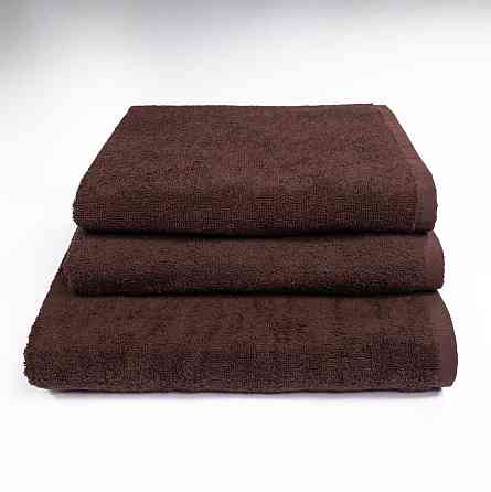 Набор махровых полотенец 3шт GM Textile 50х90см, 50х90см, 70х140см 400г/м2 (Коричневый) Сумы