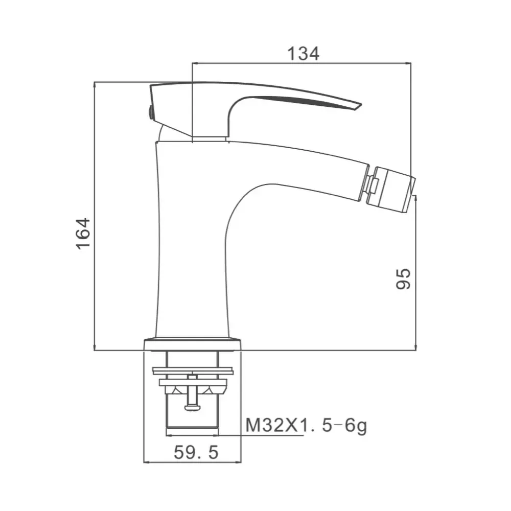 Змішувач для біде GAPPO G5007-3 золото Київ - фото 6