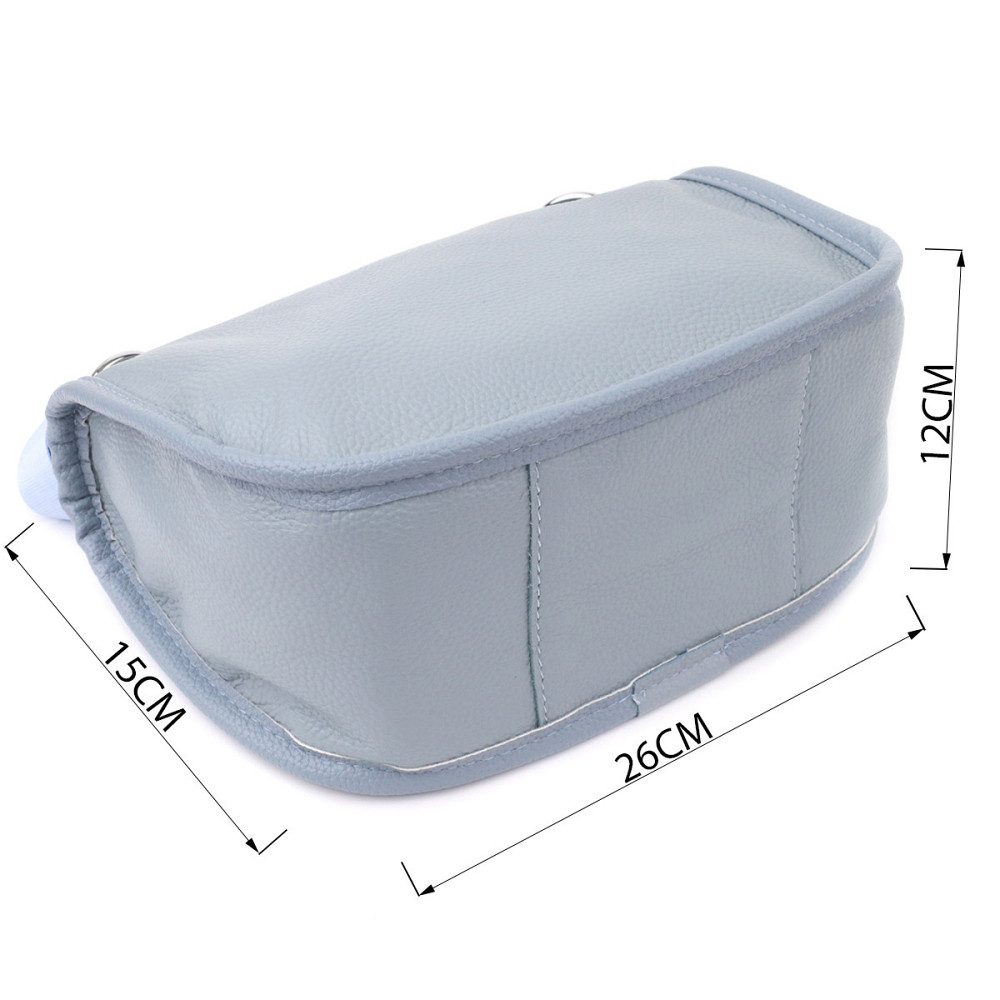 Цікава напівкругла сумка для жінок з натуральної шкіри Vintage 22908 Сіро-блакитний Київ - фото 3