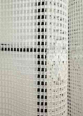 Тюль сетка VR-Textil Juli № 1720т Арка на кухню цвет молочный с карамельным 400х150 см (53-0032) Киев