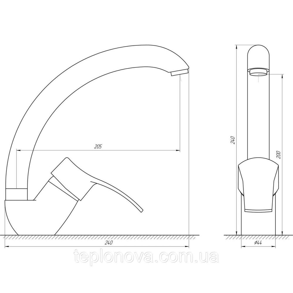 Змішувач для кухні Globus Lux QUEENSLAND GLQU-0203S Чернівці - фото 4
