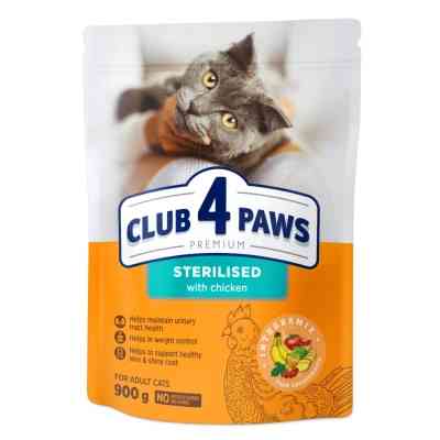 Сухий корм для кішок Club 4 Paws Преміум Sterilised з куркою 900 г (4820269144811) Вінниця