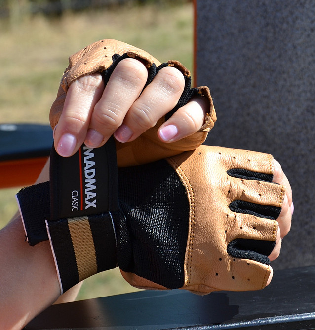 Рукавички для фітнесу MadMax MFG-248 Clasic Brown XL Кам'янське - фото 6