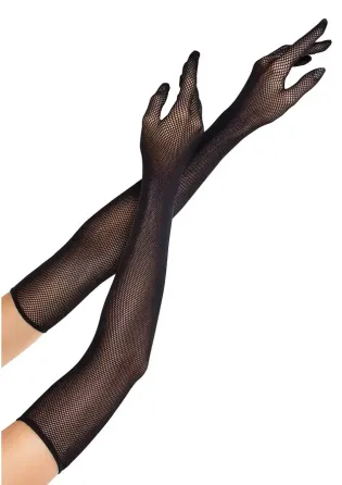 Митенки Leg Avenue Opera Length Fishnet Gloves Black One Size Львов