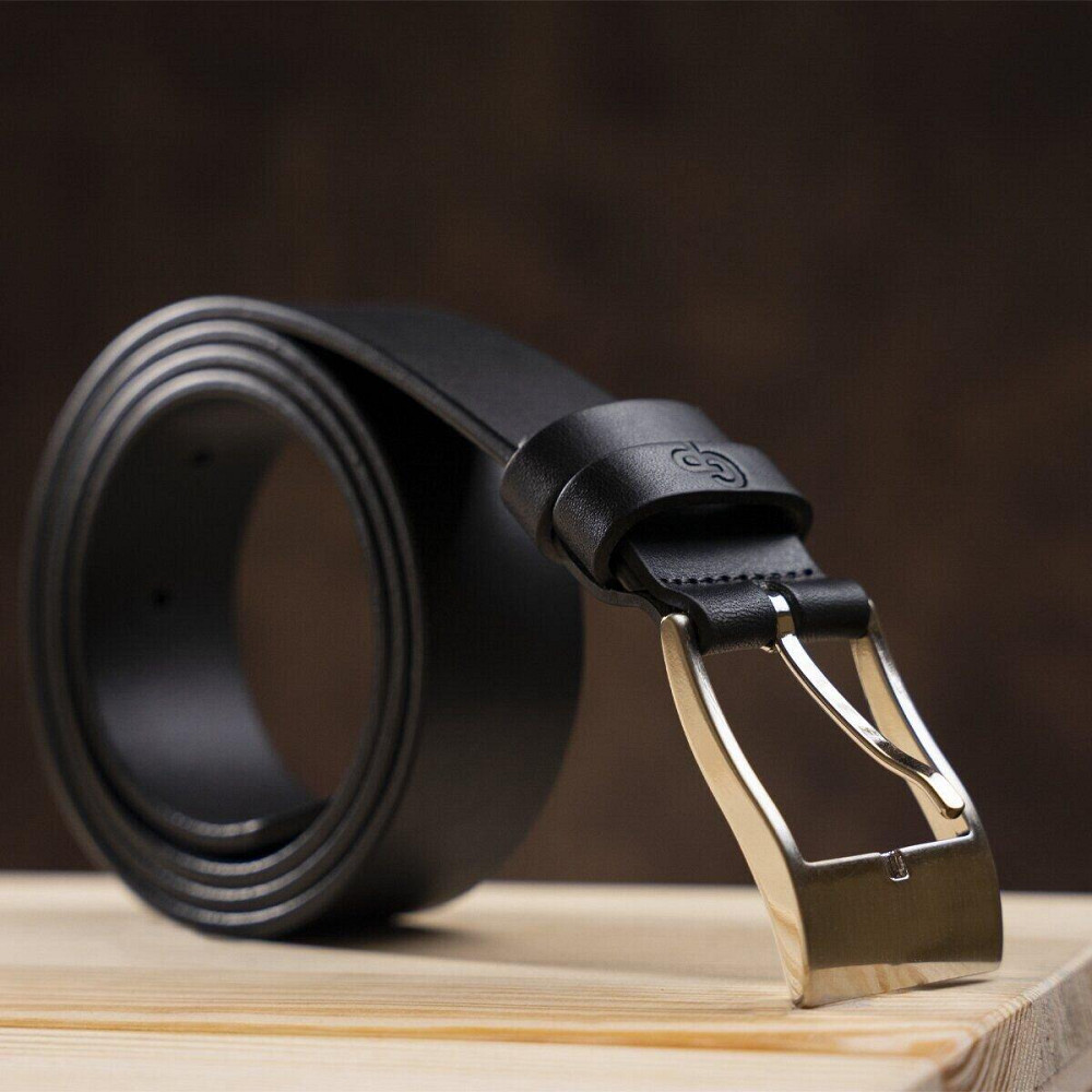 Ремінь чоловічий GRANDE PELLE 11032 Чорний Київ - фото 6