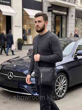 Мужская брендовая борсетка, планшетка Tommy (0613) черная Киев