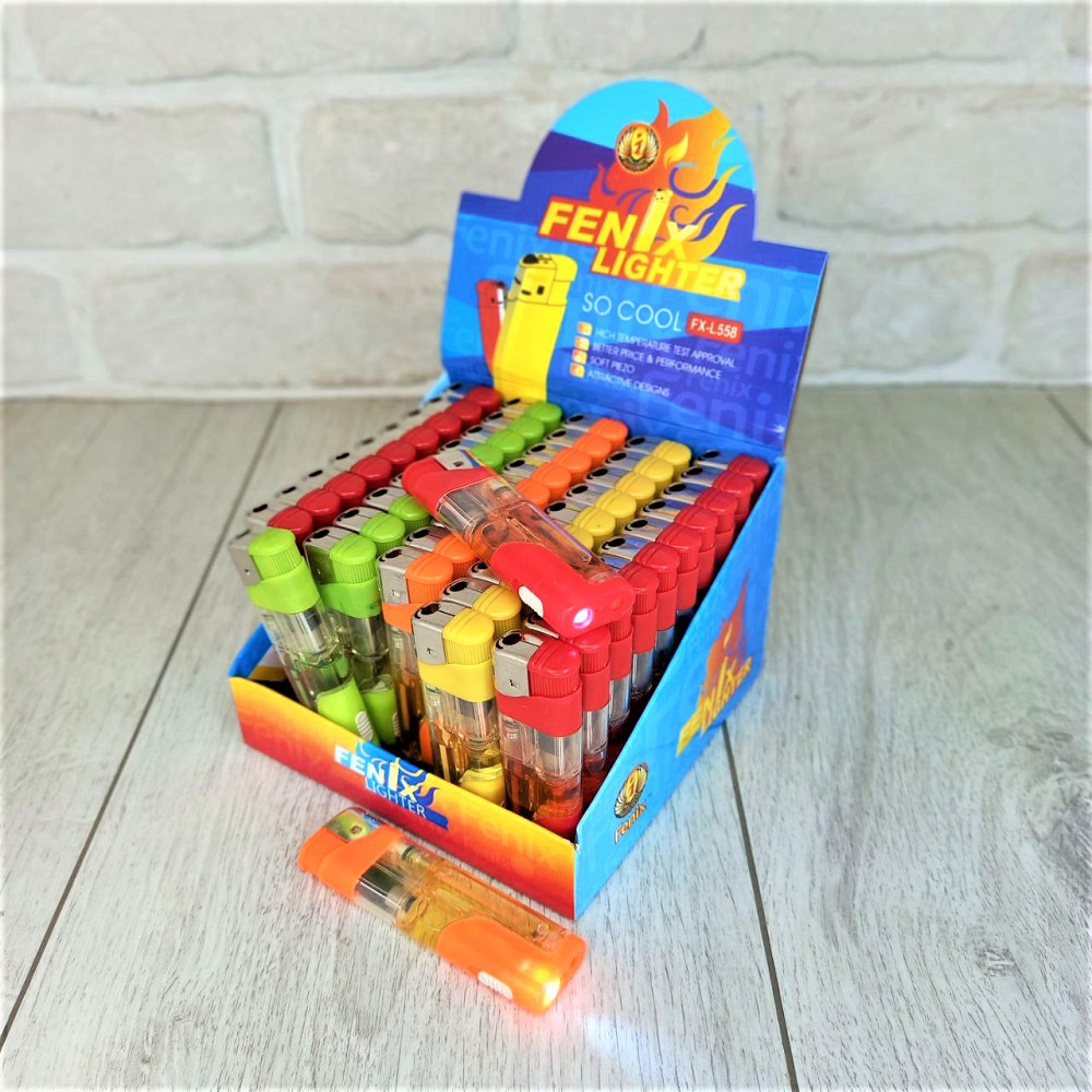 Зажигалка с фонариком пьезовая Феникс Микс уп/50шт. Харьков - изображение 4