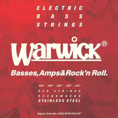 Струни для гітари Warwick Red Stainless Steel Medium 5-String (45-135) (42301 M 5B) Вінниця