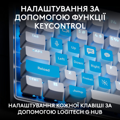 Клавіатура Logitech G PRO X TKL Rapid Linear USB UA White (920-013242) Вінниця - фото 4