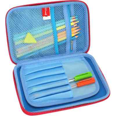 Пенал Cool For School с тиснением 1 отделение Голубой (QT-5661-Blue) Винница