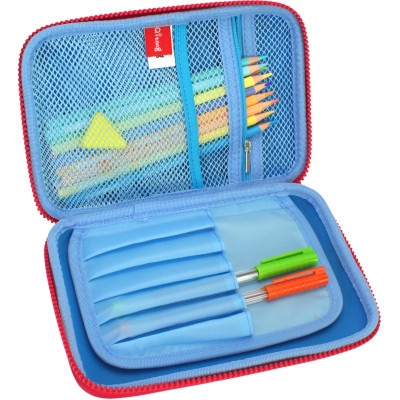 Пенал Cool For School с тиснением 1 отделение Голубой (QT-5661-Blue) Винница - изображение 2