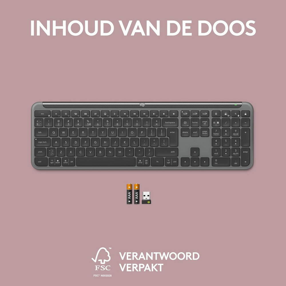 Клавіатура бездротова Logitech Signature Slim K950 US Graphite USB (920-012465) ( Сірий ) Харьков - изображение 1