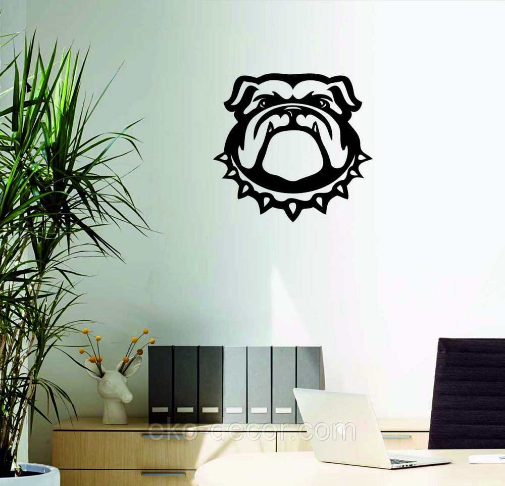 Декоративне настінне Панно «Бульдог», Декор на стіну 90*90 см, Чорний Київ - фото 10