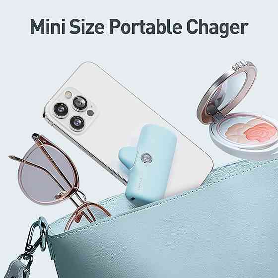 Компактний Power Bank iWALK 4800mAh для iPhone, швидка зарядка, вбудований кабель, LED-дисплей Київ