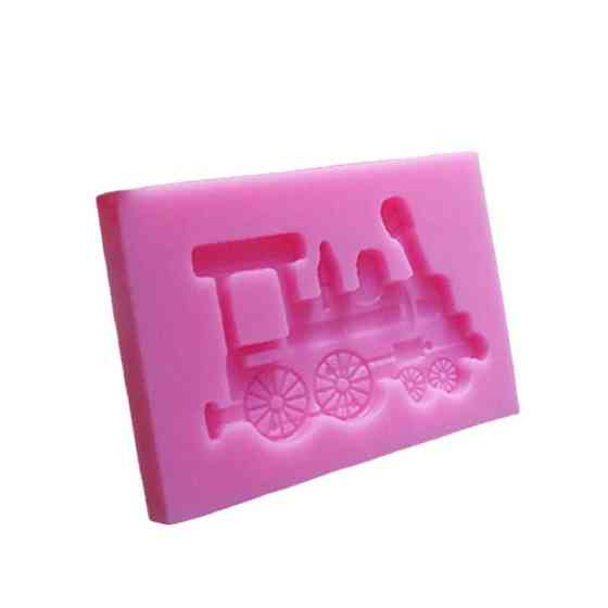 Силиконовый молд Паровоз 59 на 43 мм розовый Киев