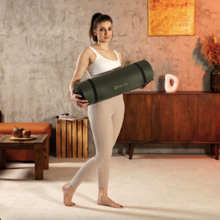 Колрик для йоги Hop-Sport HS-NB015GM NBR 1,5см темно-зеленый Киев