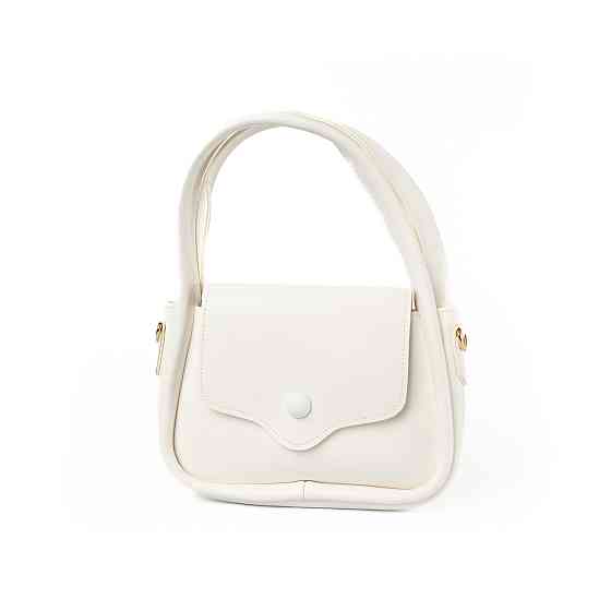 Сумка женская стильная через плечо с ручками и ремешком, сумочка клатч, Белый Каменец-Подольский