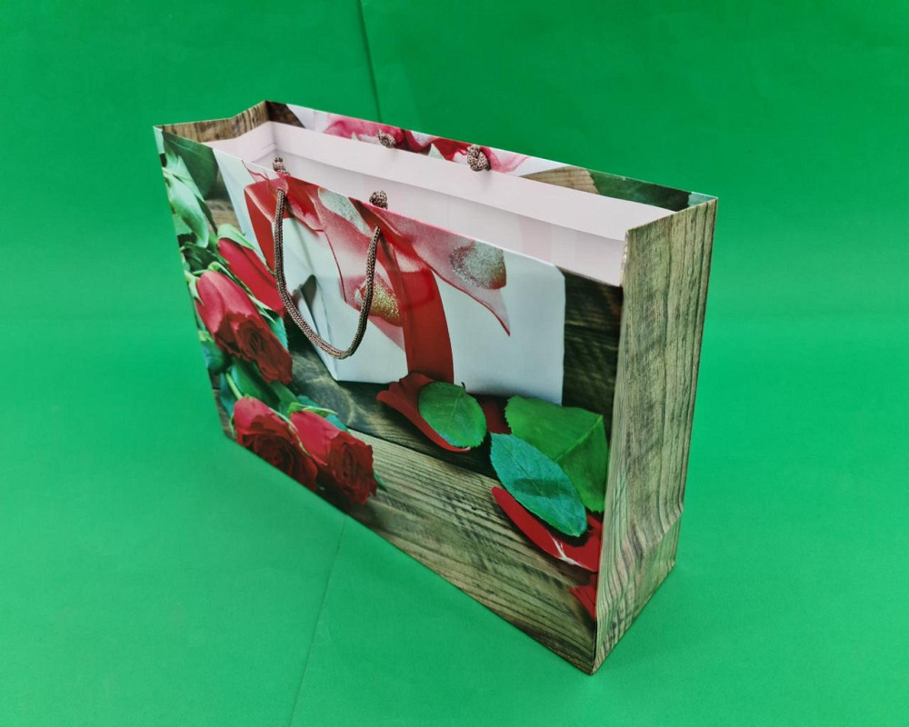 Паперовий великий горизонтальний пакет 36/22/10 (артBG-007) (12 шт.) Харків - фото 1