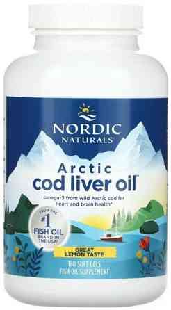 Масло печени трески Nordic Naturals Cod Liver Oil 1000 мг 180 капсул с лимонным ароматом Киев