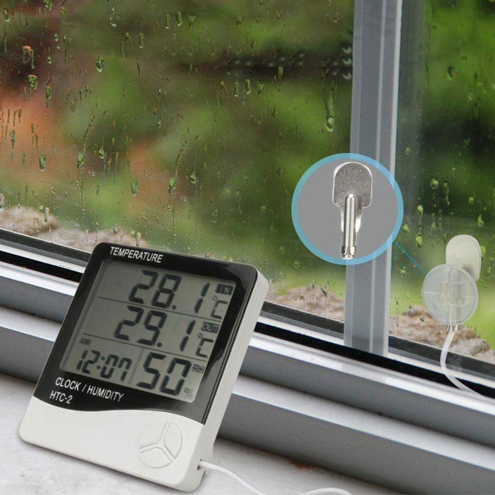 Цифровий термометр гігрометр ART 2786 / Електронні годинники / Термометр з виносним датчиком температури Київ - фото 2