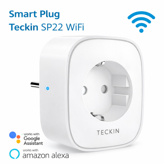 Смарт-розетка Teckin SP22 WiFi 16A 3680 Вт, Smart Life/Tuya, Alexa/Google Home, таймер, энергомониторинг Киев