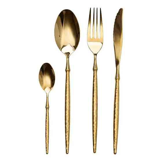 Набор золотых столовых приборов на 6 персон, 24 предмета Киев