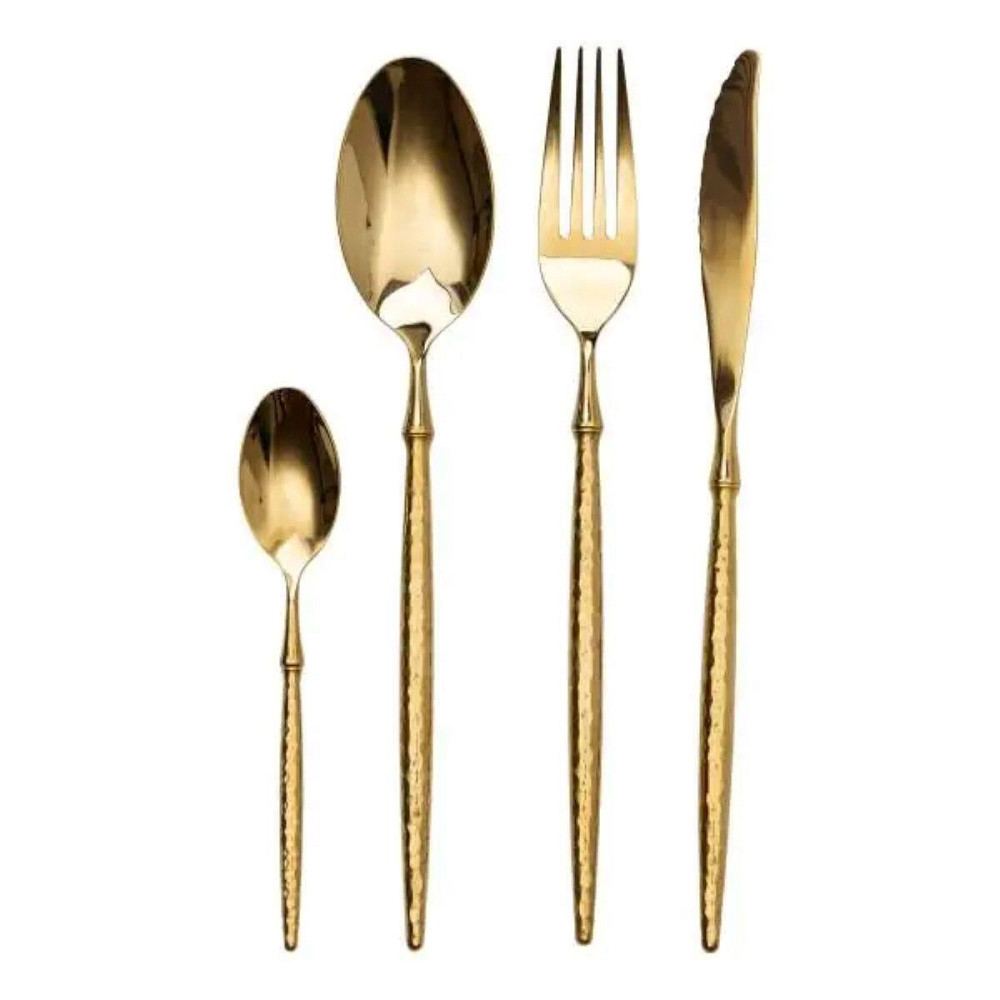 Набор золотых столовых приборов на 6 персон, 24 предмета Киев - изображение 3