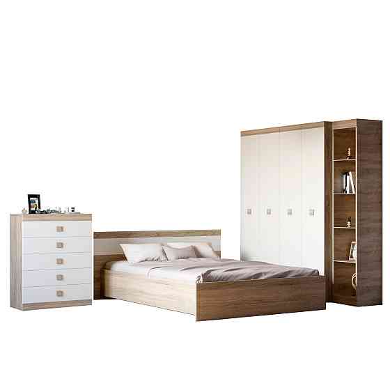 Спальня Соната Еверест Комплект 10 (модульна - 5 елементів) дуб сонома + білий (DTM-2605) Львів