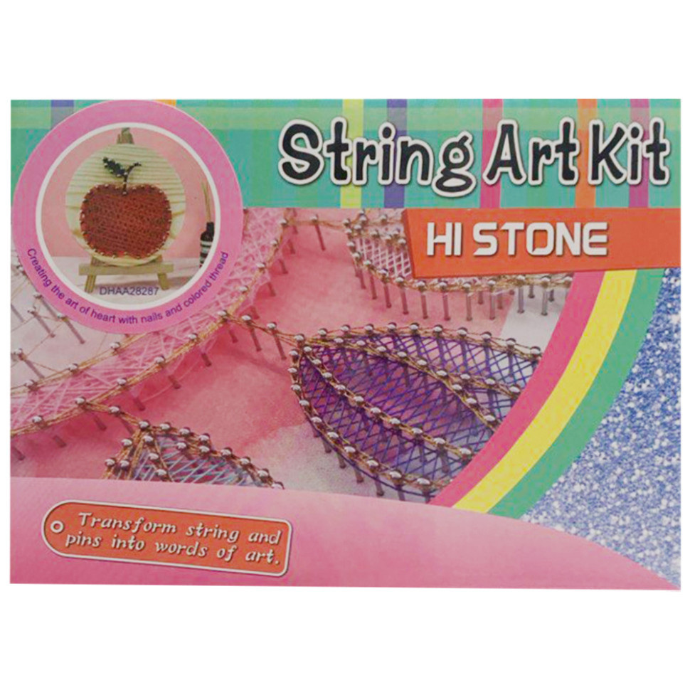 Дитячий набір для творчості стрінг-арт "Яблуко" YG0115(28287) дерев'яна основа Вінниця - фото 1