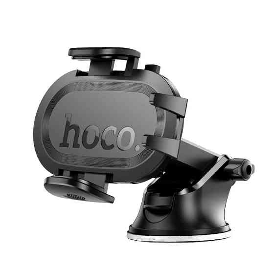 Автотримач для телефона HOCO H54 Brusco ultra-thin push-type car holder(center console) Black Одеса